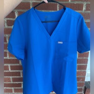 FIGS Royal Blue Catarina Top. EUC.